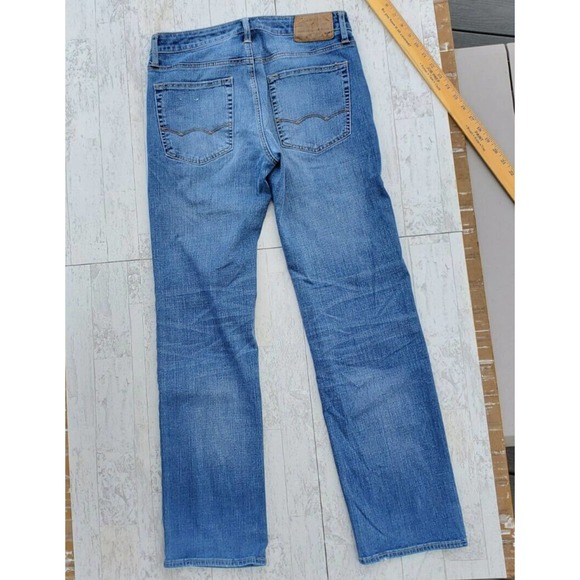 American Eagle Outfitters Flex/4 360° 31x32 Original Straight Blue Jeans cotton - Picture 3 of 9